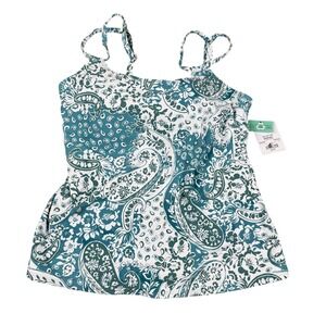 NWT Sunsets Taylor Tankini Top Paisley Summer Beach Pool Swimwear 32E/30F/28G
